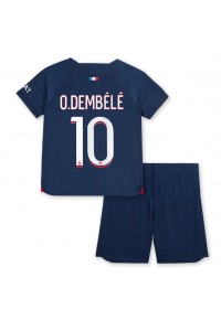 Fotbalové Dres Paris Saint-Germain Ousmane Dembele #10 Dětské Domácí Oblečení 2023-24 Krátký Rukáv (+ trenýrky)